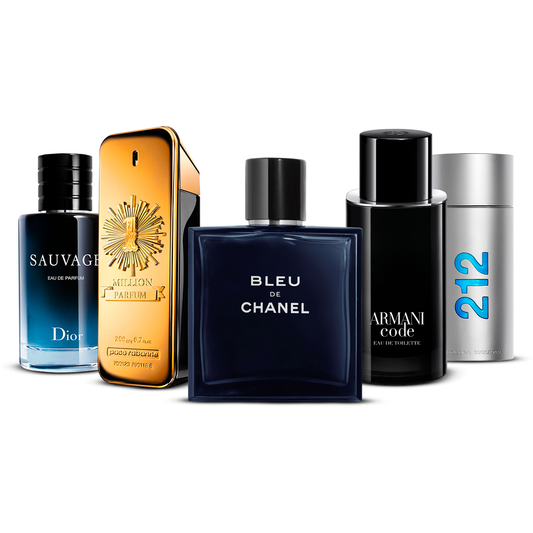 Set 5 Parfumuri   – Sauvage, 1 Million, Bleu de Chanel, Armani Code și 212 Men  [100 ml fiecare]