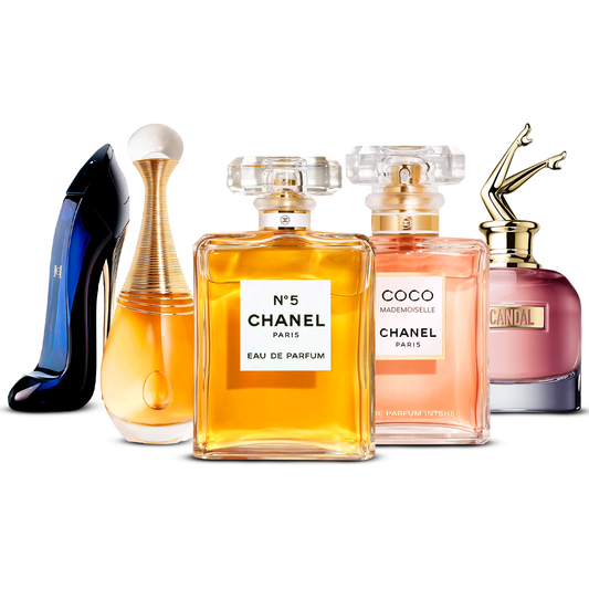 Set 5 Parfumuri – Good Girl, J'adore, Chanel Nº5, Coco Mademoiselle și Scandal [100 ml fiecare]