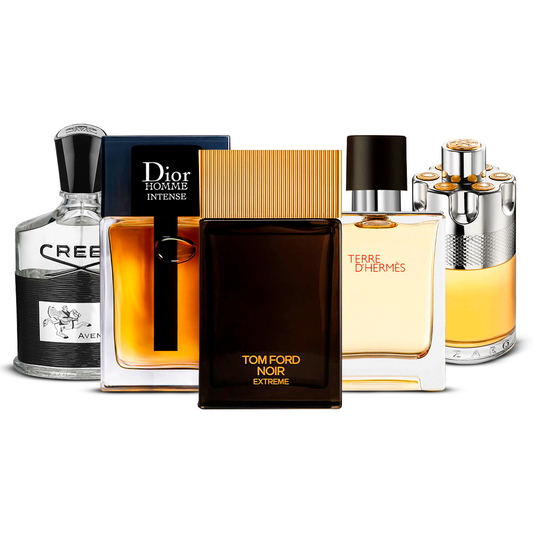 Set 5 Parfumuri  – Creed Aventus, Dior Homme Intense, Tom Ford Noir Extrême, Terre d'Hermès și Azzaro Wanted  [100 ml fiecare]