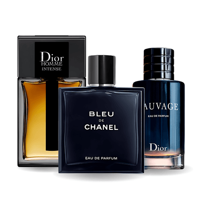 Set 3 Parfumuri | Sauvage Dior, Bleu de Chanel, Dior Homme Intense 100 ml