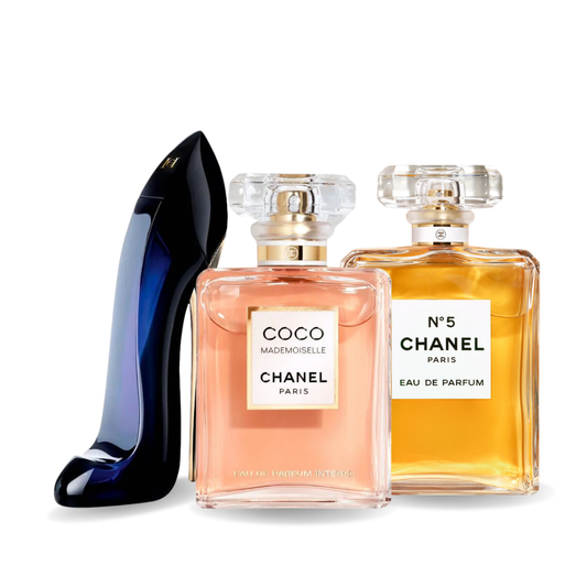 Set 3 Parfumuri | GOOD GIRL, COCO MADEMOISELLE, Chanel Nº5 100 ml
