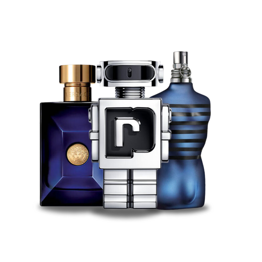 Set 3 Parfumuri | Versace DYLAN BLUE, Paco Rabanne PHANTOM, Jean Paul Gaultier ULTRA MALE 100 ml