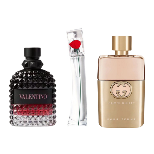 Set 3 Parfumuri | Gucci Guilty, Valentino Intense, Flower Kenzo 100 ml