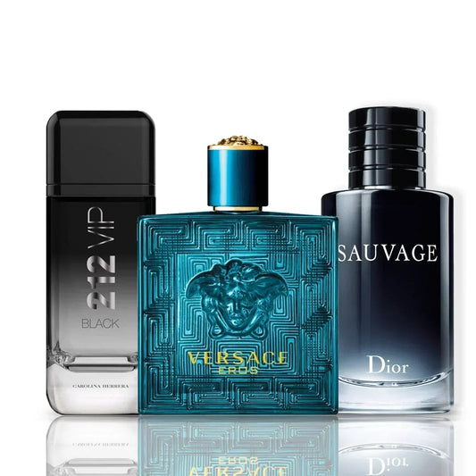 Set 3 Parfumuri | Versace Eros + Sauvage Dior + 212 Vip Blac