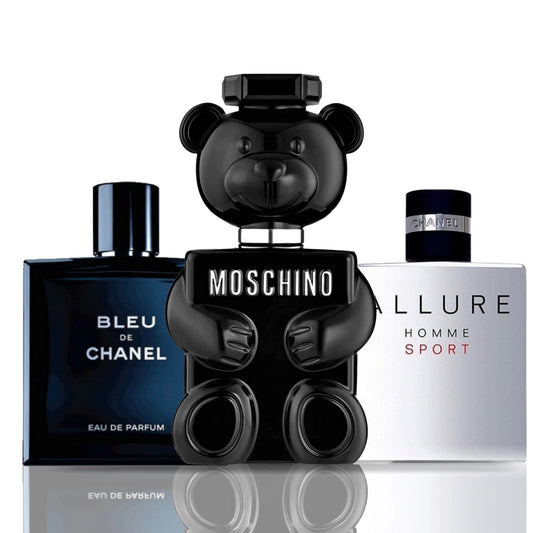Set 3 Parfumuri | Moschino Toy Boy + Bleu de Chanel + Allure Homme Sport 100 ml